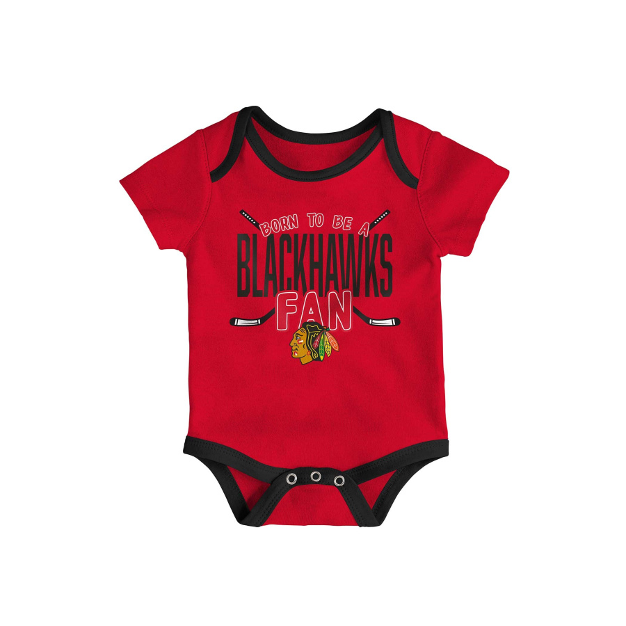 NHL GAME TIME SS CREEPER CHICAGO BLACKHAWKS RED BABY DETSKÉ BODY